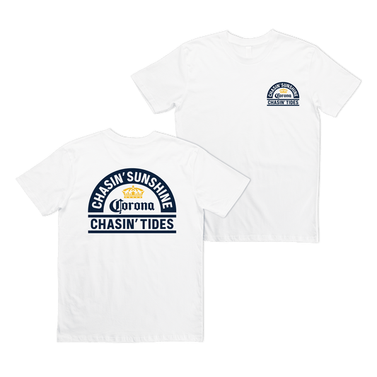 Chasin' Tides Tee White T-Shirt Corona