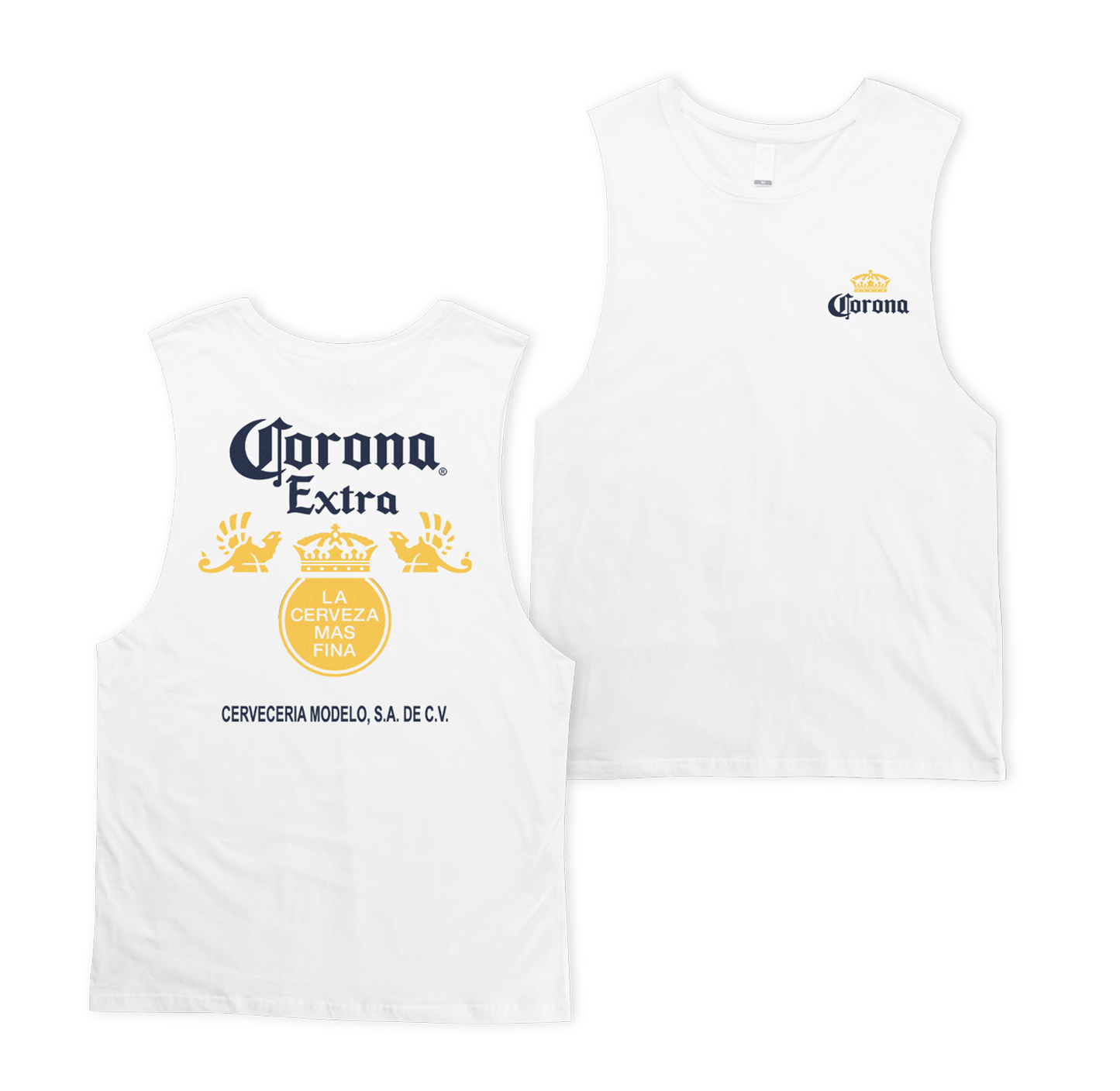 Clasico Muscle Tee White Muscle Tanks Corona