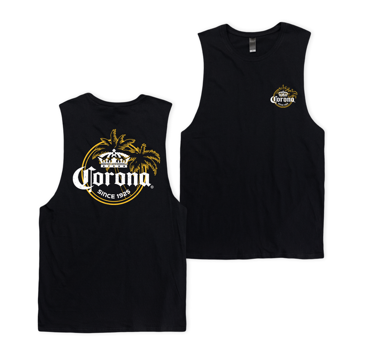 Corona Retro Muscle Tee Black Muscle Tanks Corona