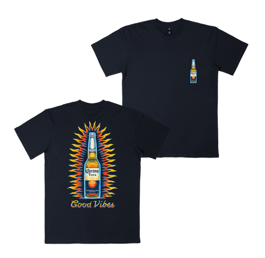 Good Vibes Tee Navy T-Shirt Corona
