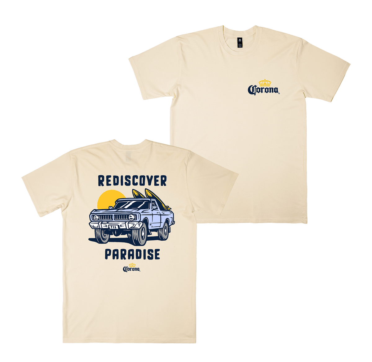 Rediscover Paradise Tee Ecru T-Shirt Corona