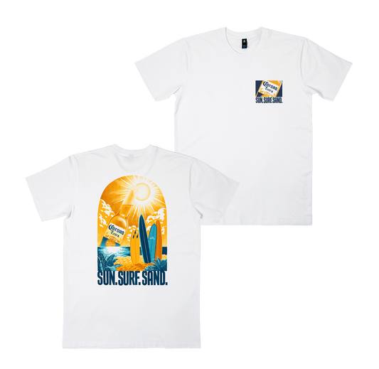 Sun Surf Sand Tee White T-Shirt Corona