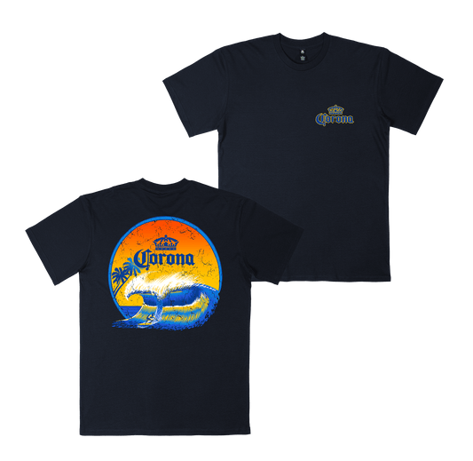 Sunset Sesh Tee Navy T-Shirt Corona