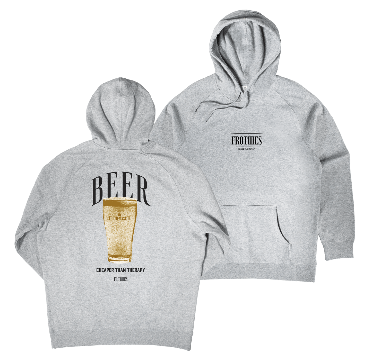 Beer Hoodie Grey Hoodie Frothies