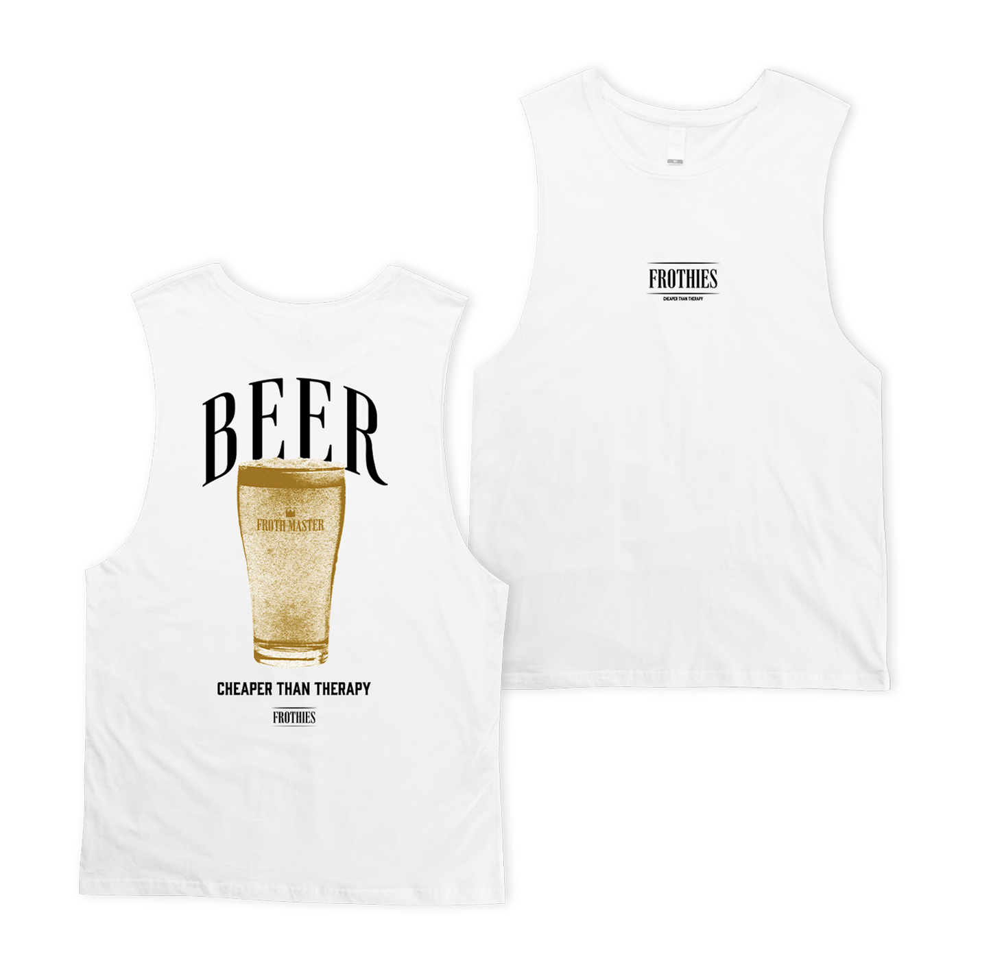 Beer Muscle Tee White Muscle Tanks Frothies