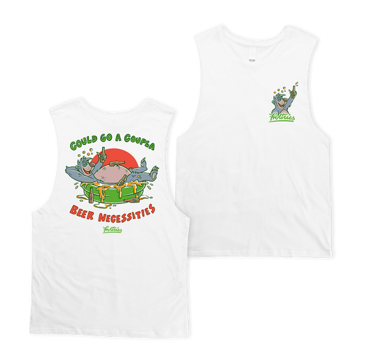 Beer Necessities Muscle Tee White Muscle Tanks Frothies