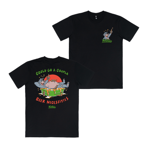 Beer Necessities Tee Black T-Shirt Frothies