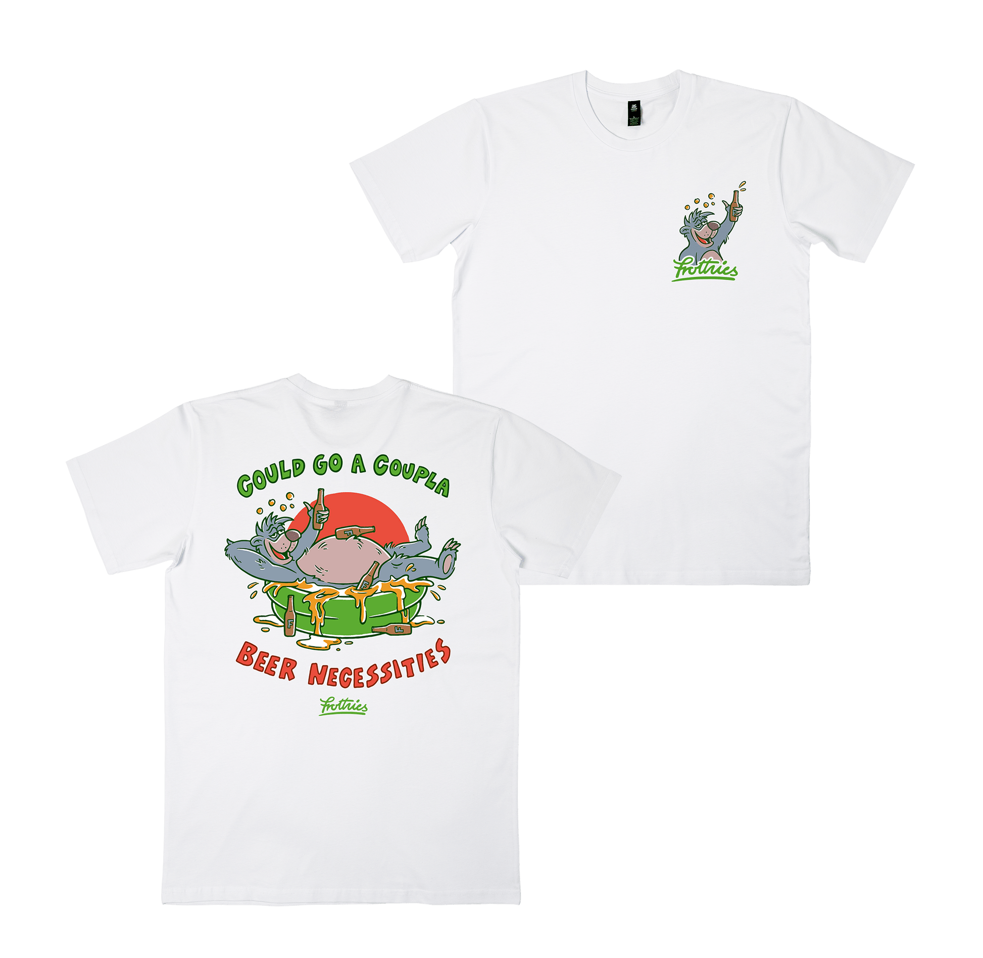 Beer Necessities Tee White T-Shirt Frothies