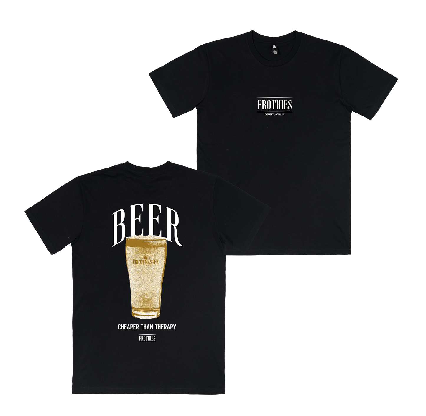 Beer Tee Black T-Shirt Frothies