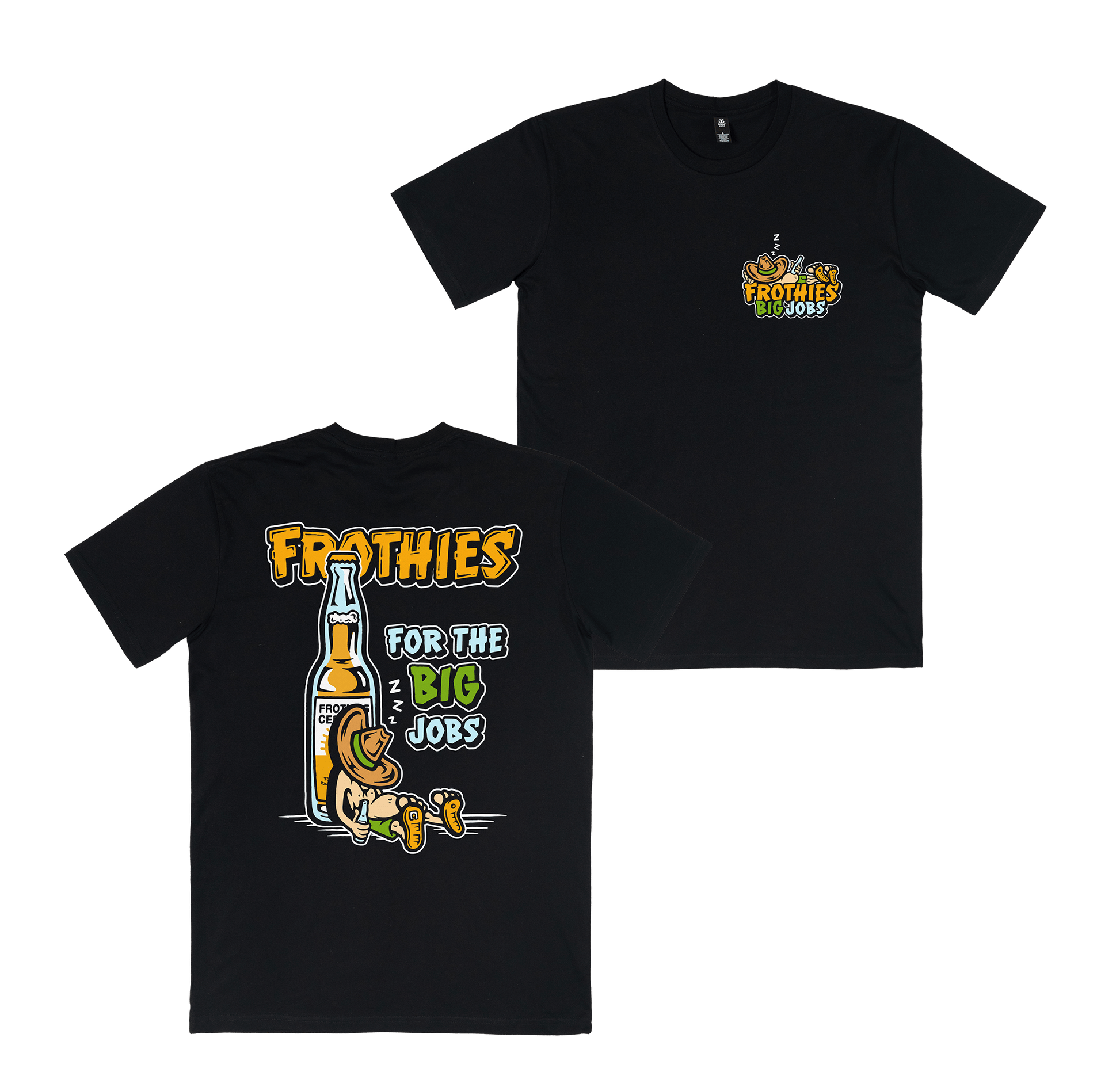 Big Jobs Tee Black T-Shirt Frothies