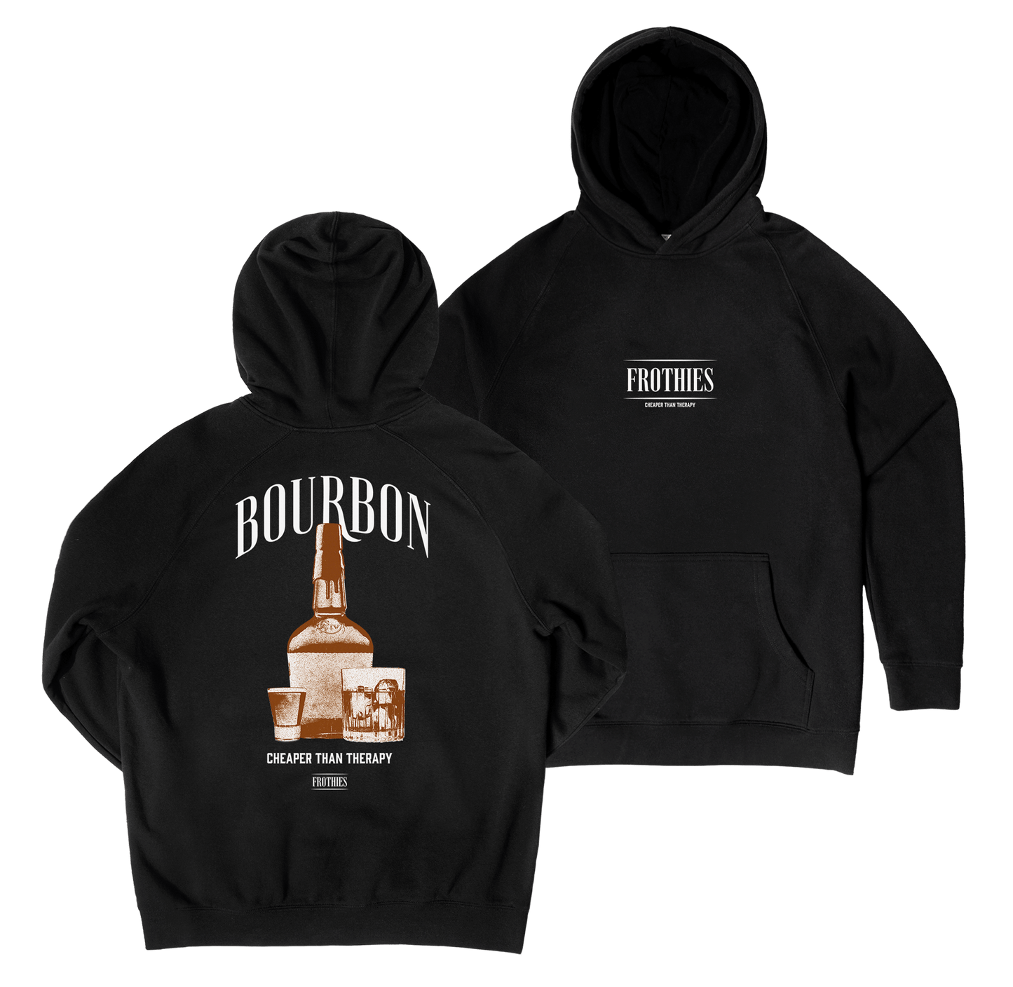 Bourbon Hoodie Black Hoodie Frothies