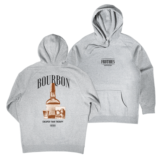 Bourbon Hoodie Grey Hoodie Frothies