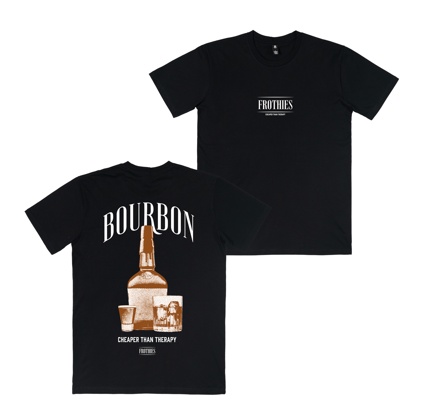 Bourbon Tee Black T-Shirt Frothies