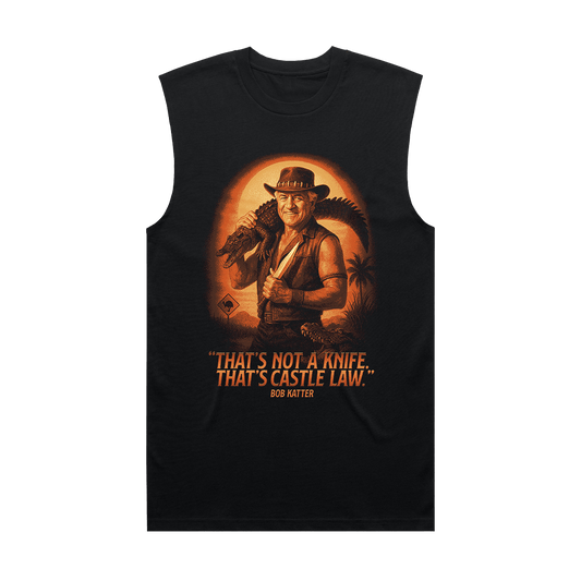 Castle Law Crusader Muscle Tee Black Muscle Frothies