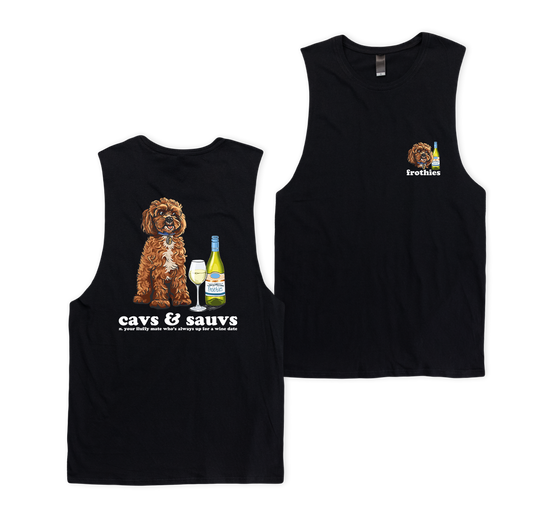 Cavs & Sauvs Muscle Tee Black Muscle Tanks Frothies