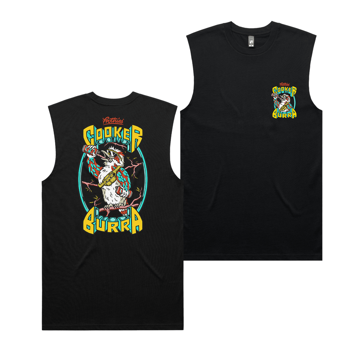 Cookerburra Muscle Tee Black T-Shirt Frothies