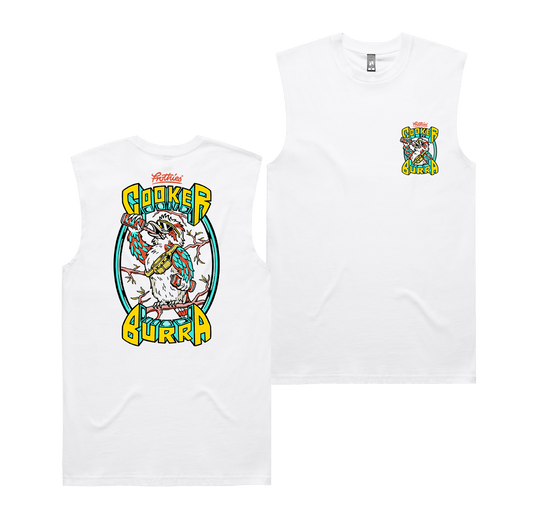 Cookerburra Muscle Tee White T-Shirt Frothies