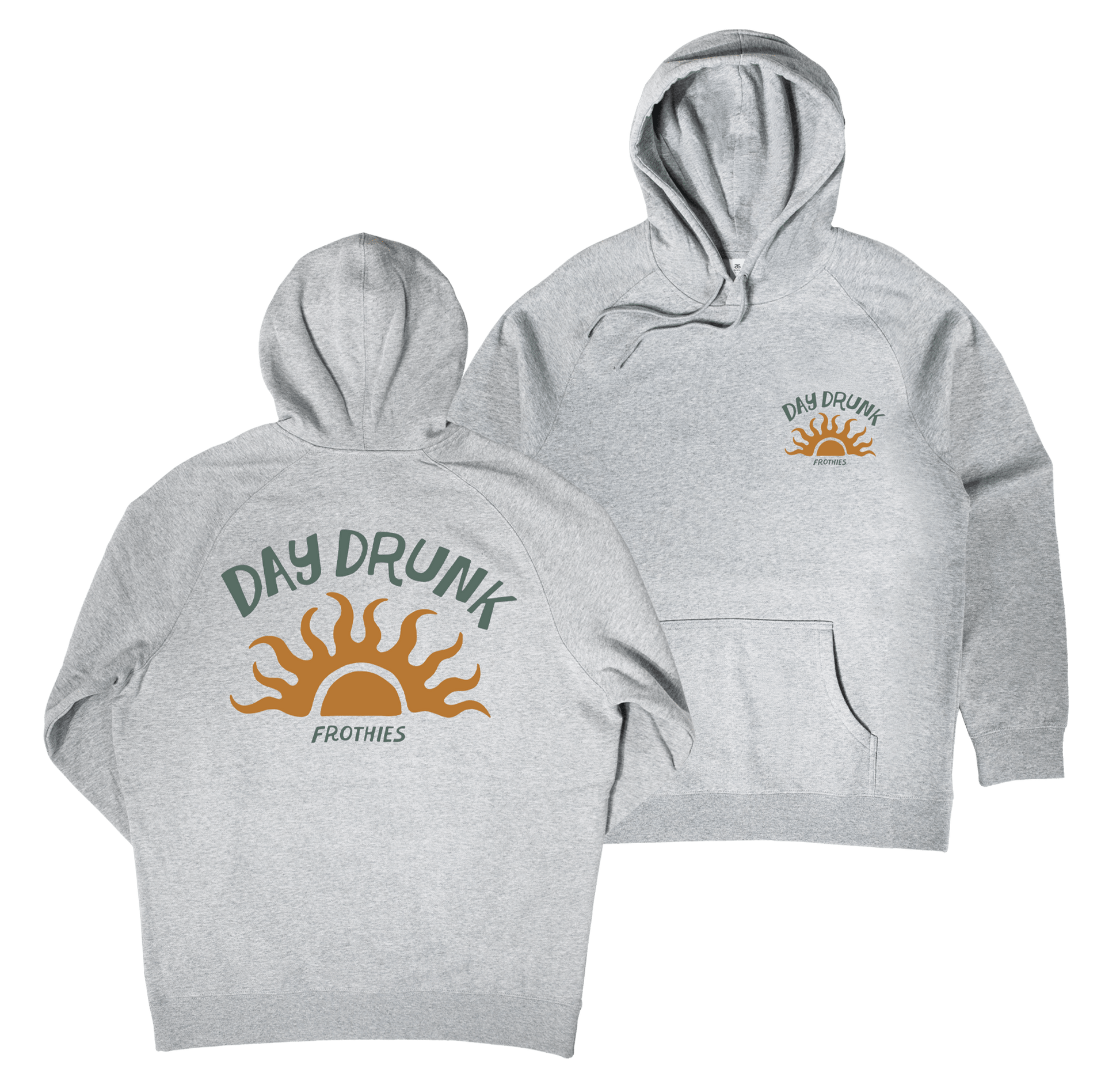 Day Drunk Hoodie Grey Hoodie Frothies