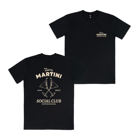 Dirty Martini Social Club Tee Black T-Shirt Frothies