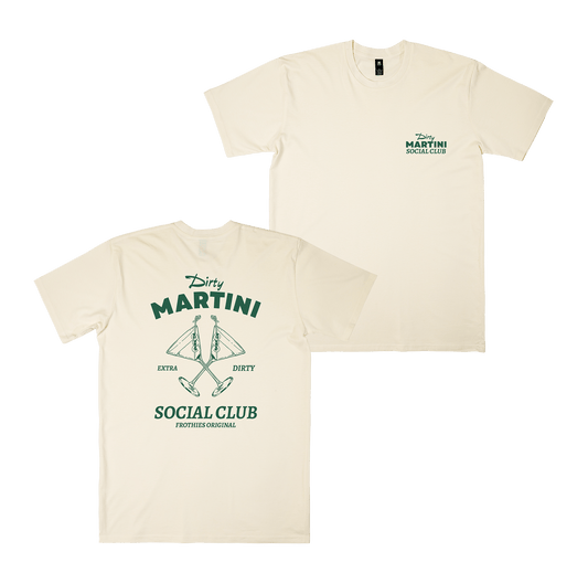 Dirty Martini Social Club Tee Ecru T-Shirt Frothies