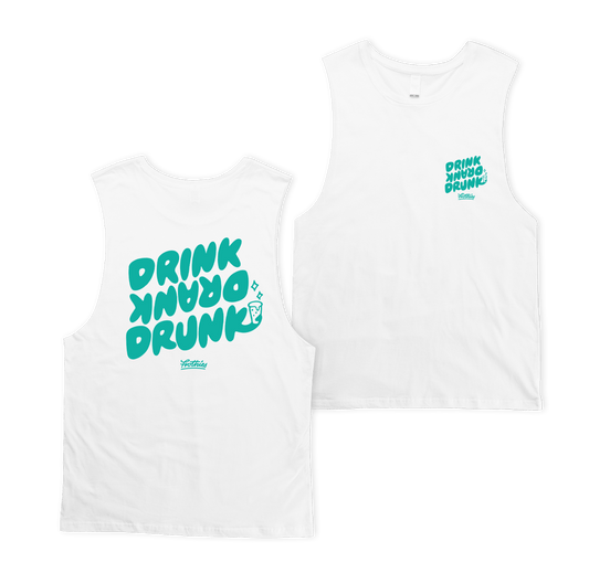 Drink Drank Drunk Muscle Tee White Muscle Tanks Frothies