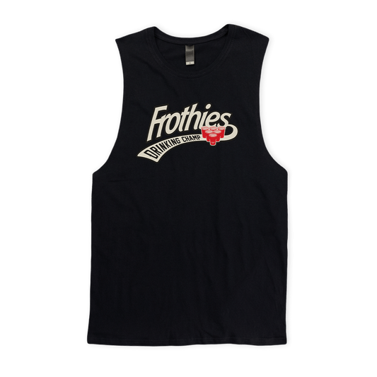 Drinking Champ Muscle Tee Black Muscle Tanks Frothies