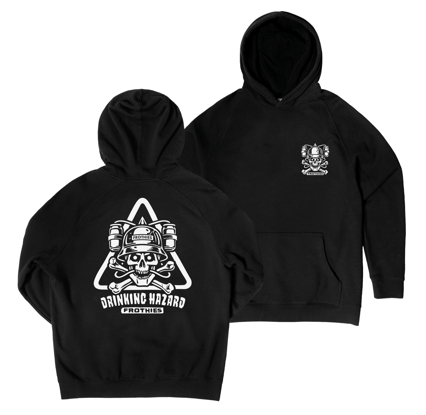 Drinking Hazard Hoodie Black Hoodie Frothies