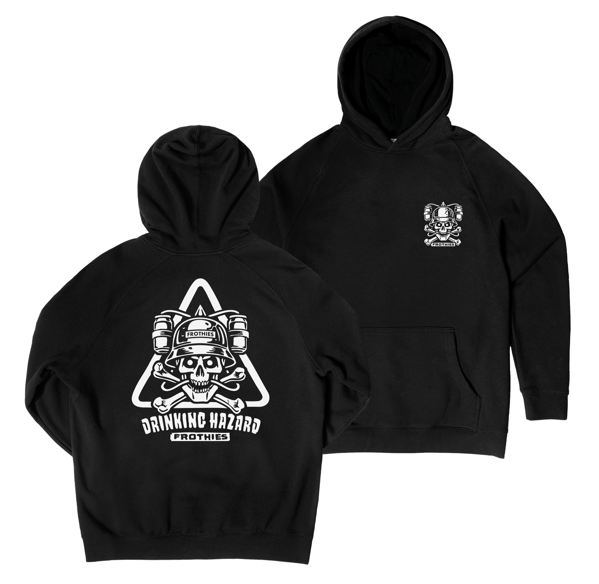 Drinking Hazard Hoodie Black Hoodie Frothies