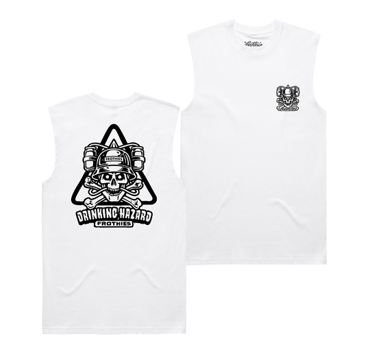 Drinking Hazard Muscle Tee White Muscle Tank Frothies
