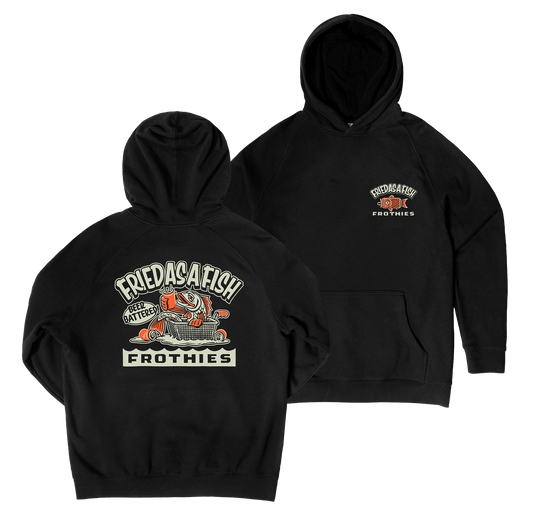 Fried As A Fish Hoodie Black Hoodie Frothies