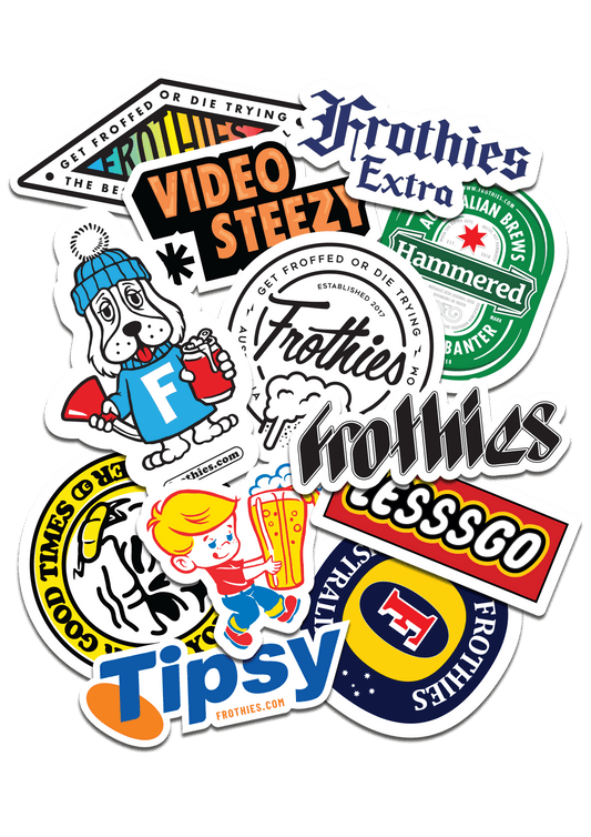 Frothies 12 Sticker Pack Stickers Frothies