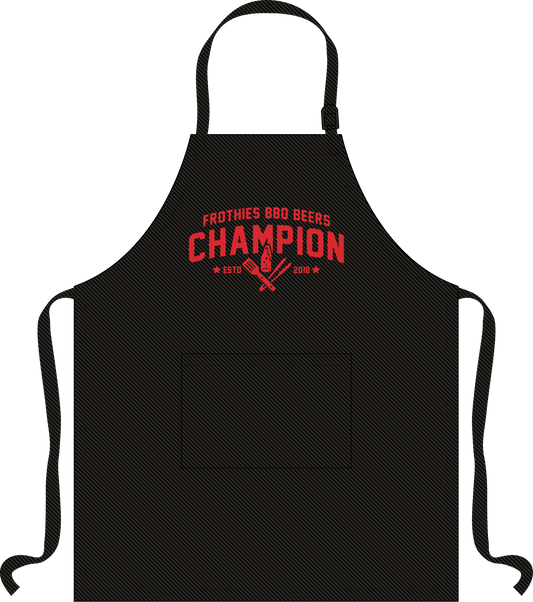Frothies Champion BBQ Apron Black Apron Frothies