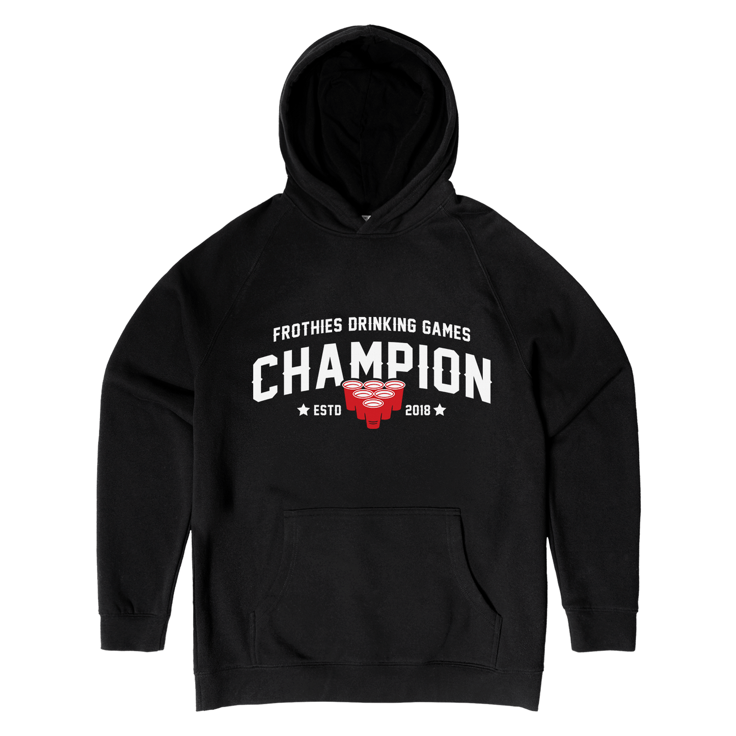 Frothies Champion Hoodie Black Hoodie Frothies