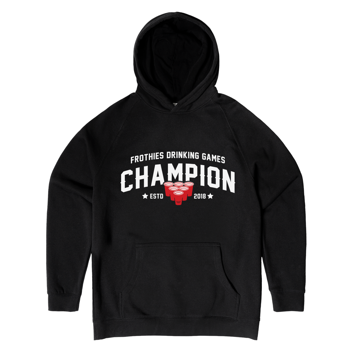 Frothies Champion Hoodie Black Hoodie Frothies