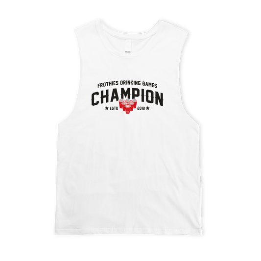 Frothies Champion Muscle Tee White Muscle Tanks Frothies