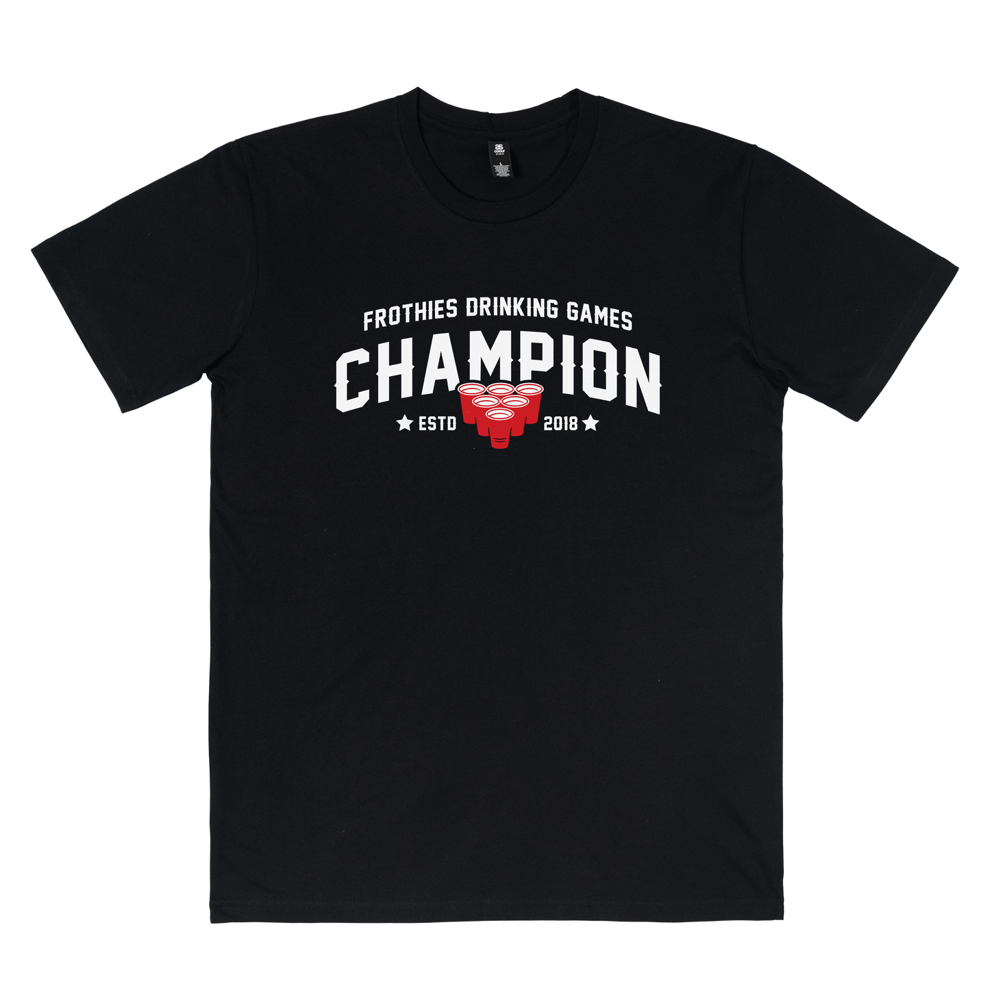 Frothies Champion Tee Black T-Shirt Frothies