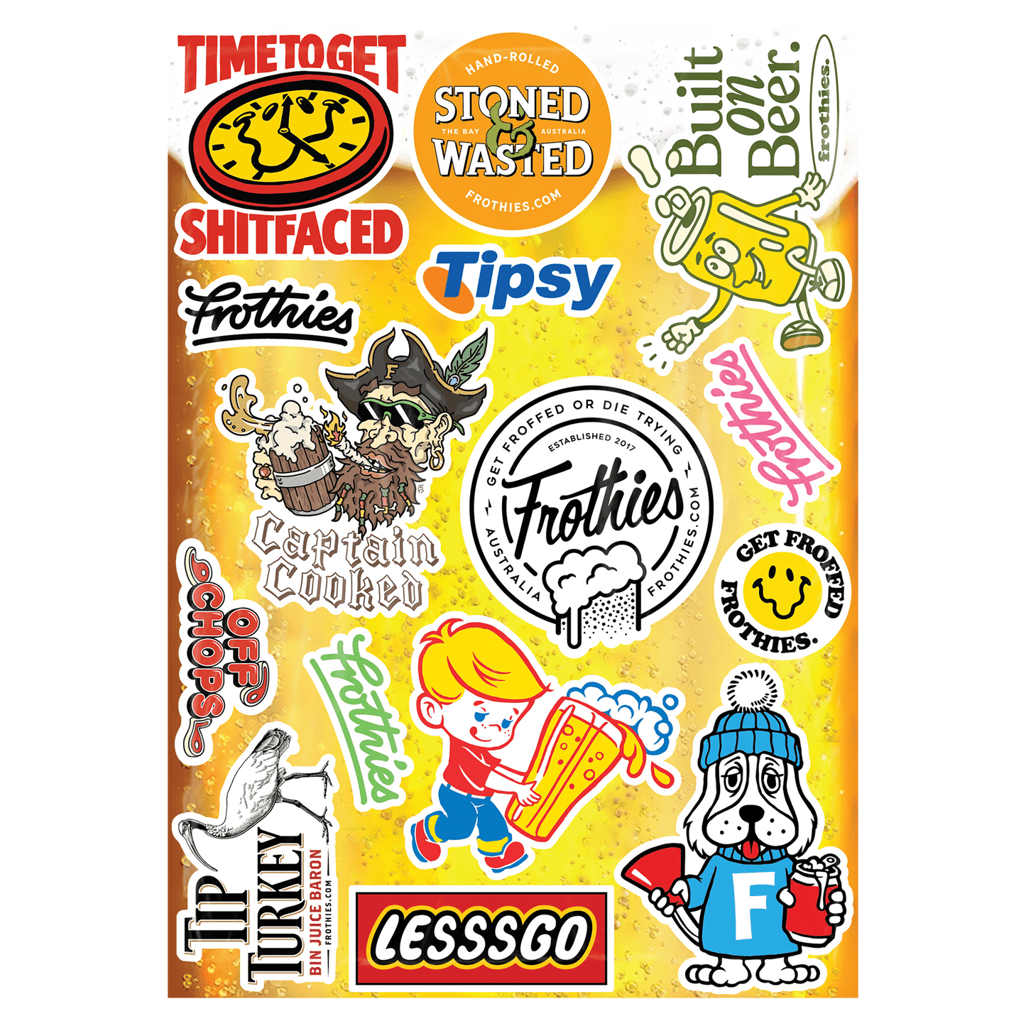 Frothies Sticker Sheet Sticker Frothies