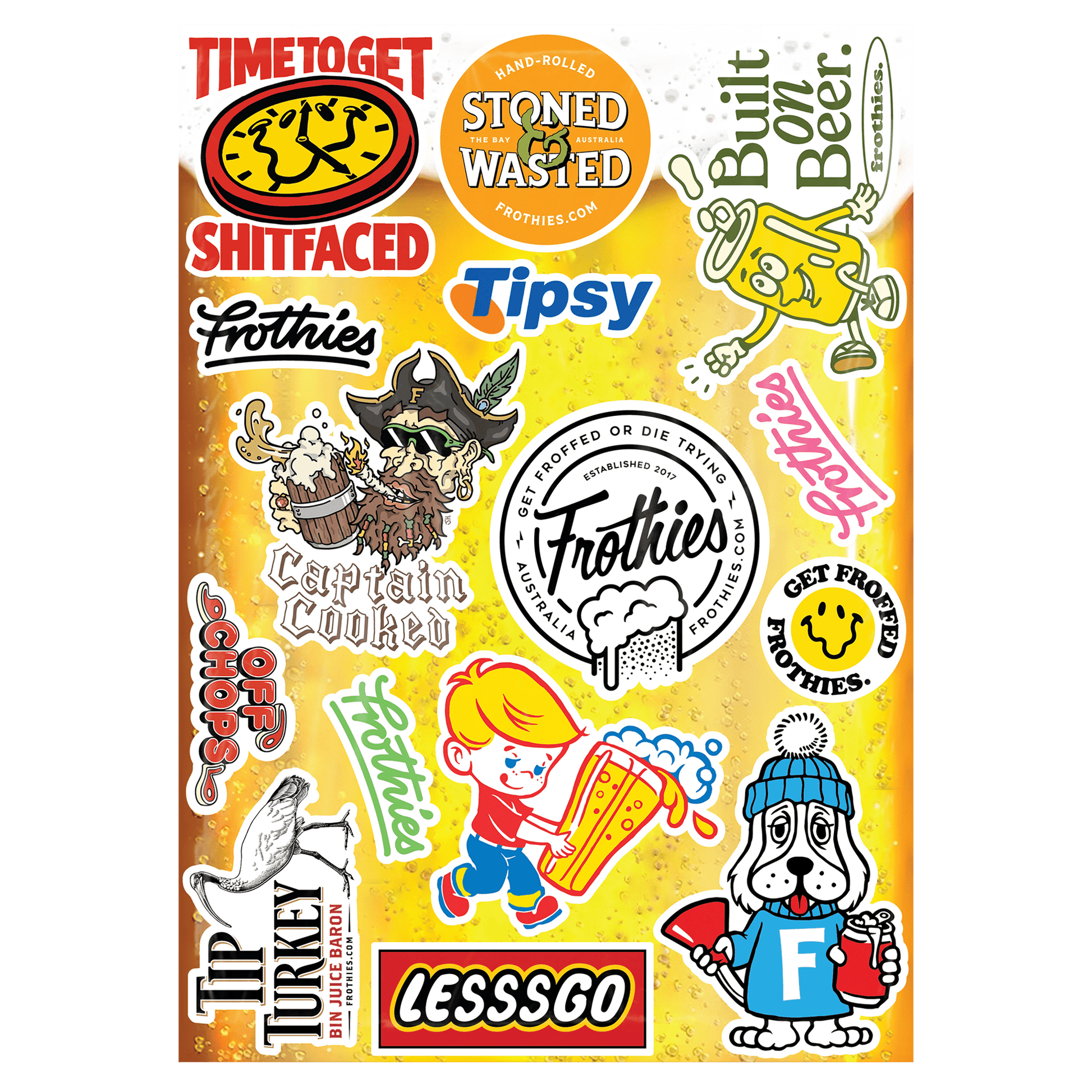 Frothies Sticker Sheet Sticker Frothies