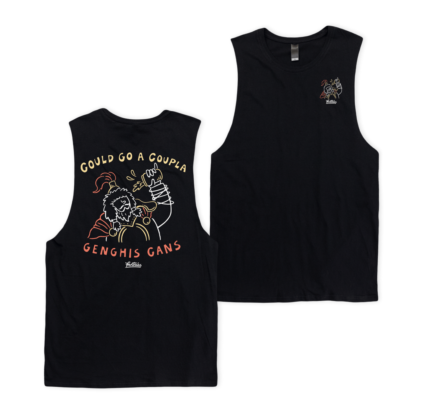 Genghis Cans Muscle Tee Black Muscle Tanks Frothies