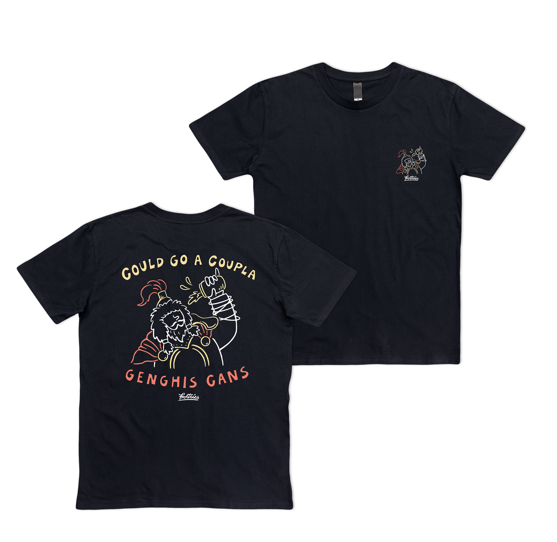 Genghis Cans Tee Black T-Shirt Frothies