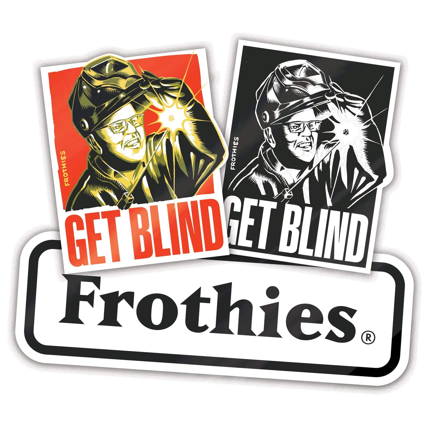 Get Blind - 3 Sticker Pack Stickers Frothies