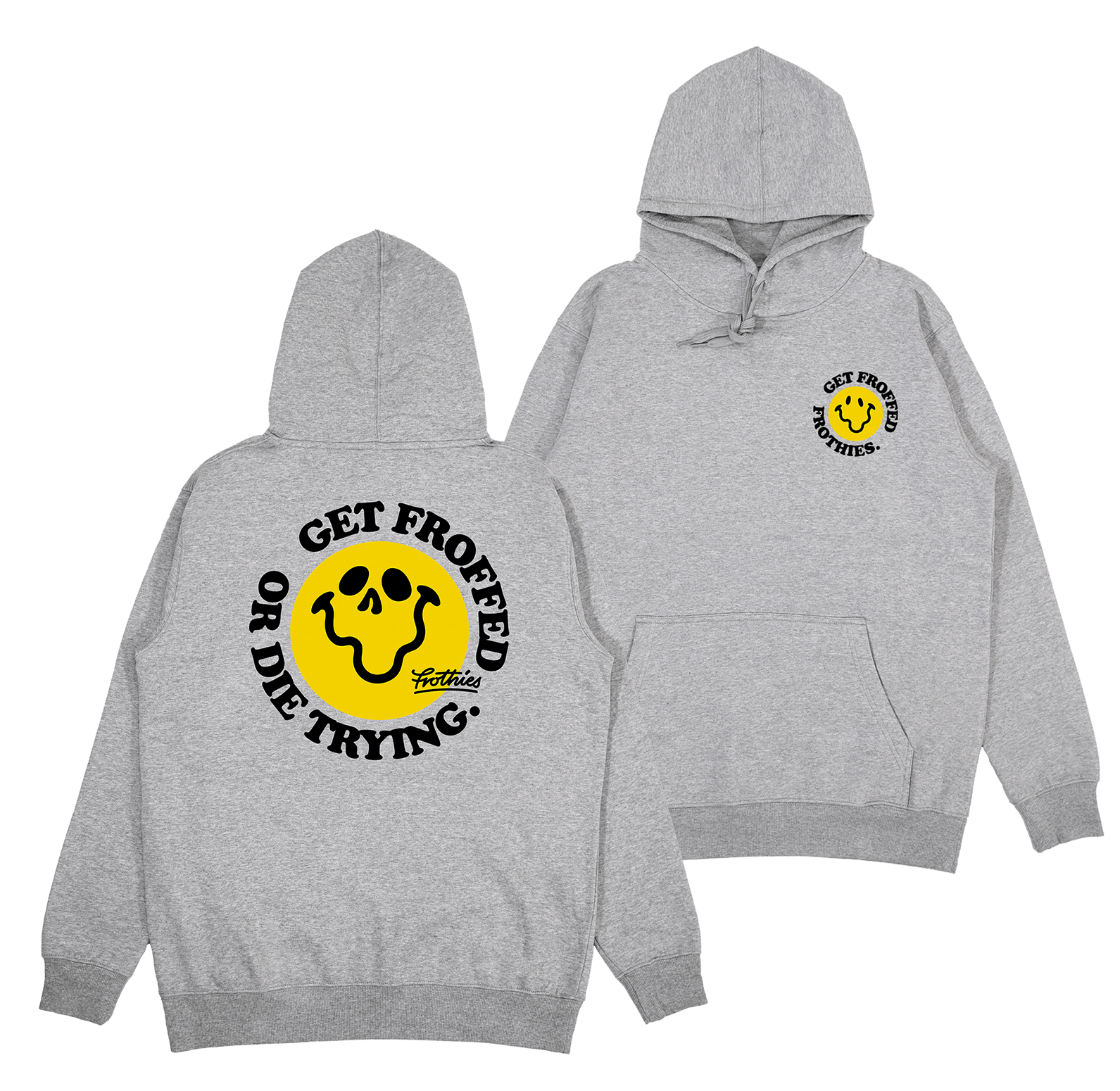 Get Froffed 3 Hoodie Grey Hoodie Frothies