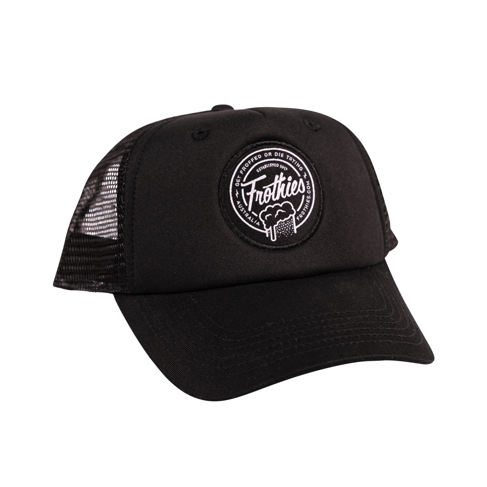 Get Froffed Trucker Black Hat Frothies
