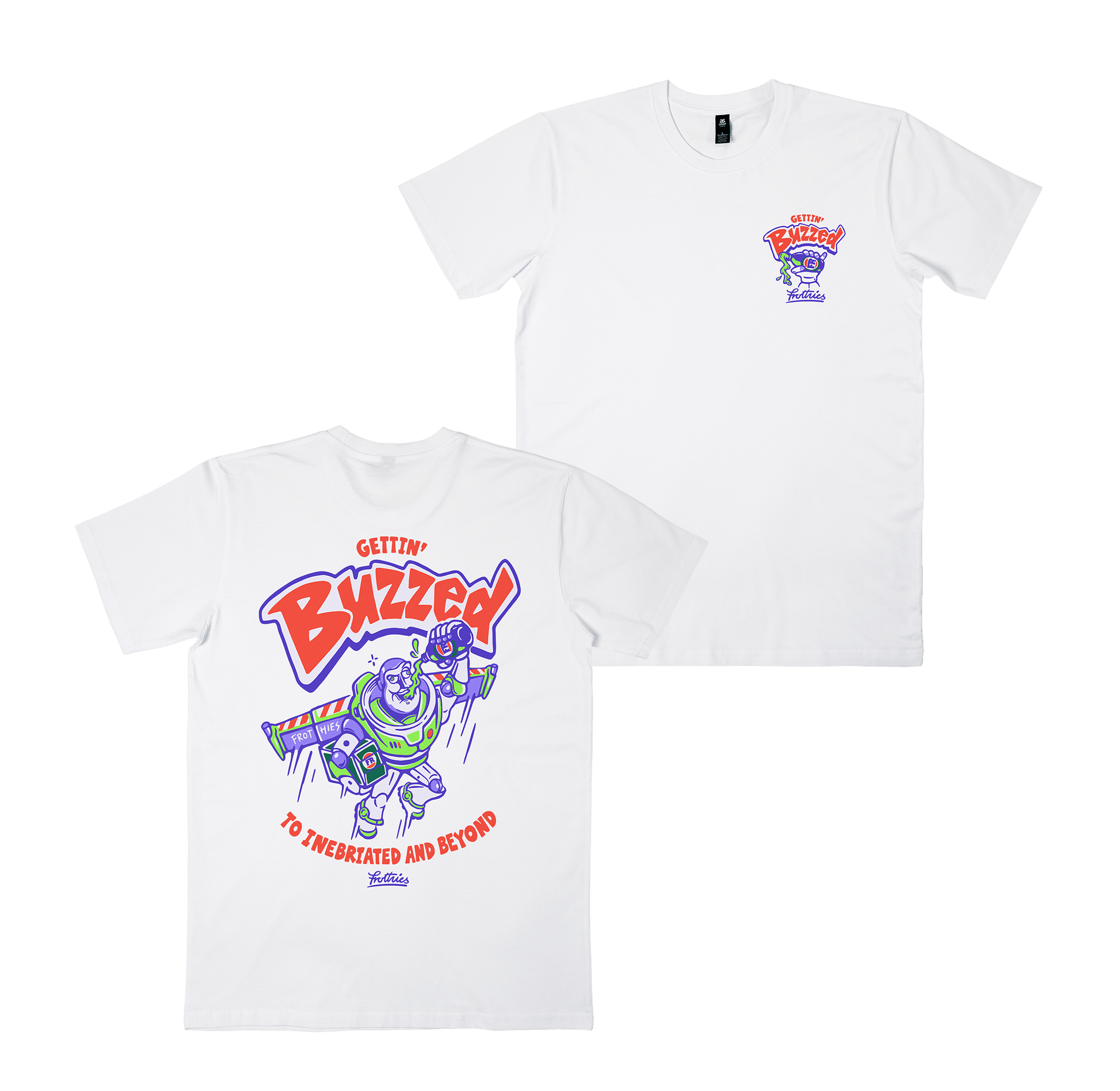 Gettin' Buzzed Tee White T-Shirt Frothies