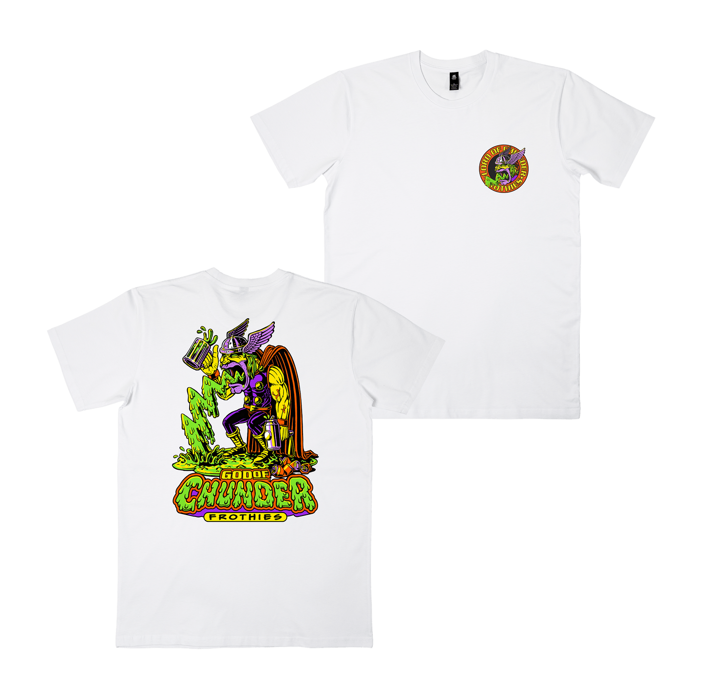 God of Chunder Tee White T-Shirt Frothies