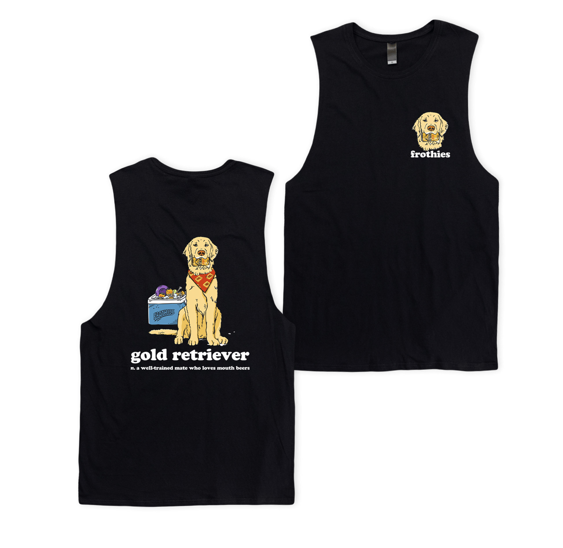 Gold Retriever Muscle Tee Muscle Tanks Frothies
