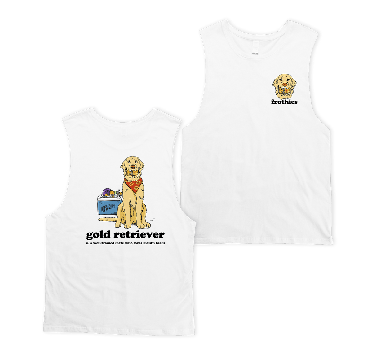 Gold Retriever Muscle Tee Muscle Tanks Frothies