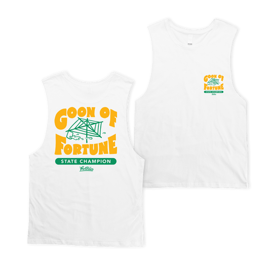 Goon State Champion Muscle Tee White Muscle Tanks Frothies