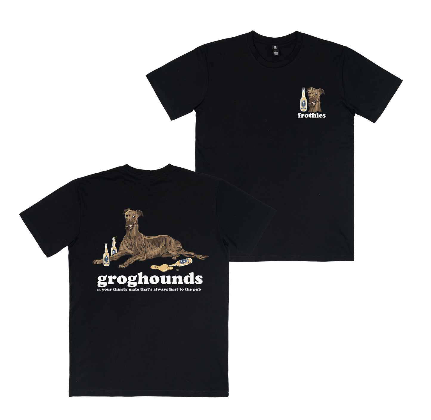 Groghounds Tee Black T-Shirt Frothies