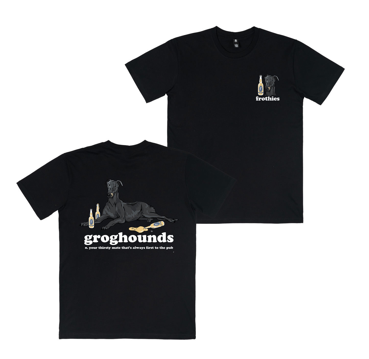 Groghounds Tee Black T-Shirt Frothies